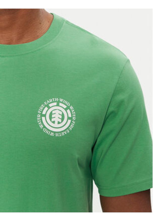 Element T-Shirt ELYZT00490 Zielony Regular Fit. Kolor: zielony. Materiał: bawełna