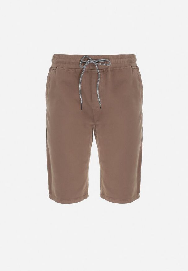 Born2be - Brązowe Szorty z Gumką w Talii i Podwiniętymi Nogawkami Feven. Okazja: na co dzień. Kolor: brązowy. Sezon: lato. Styl: casual