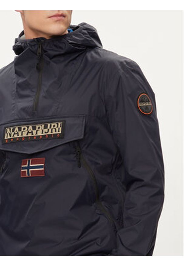 Napapijri Kurtka anorak Wb Pkt V2 NP0A4HX6 Granatowy Regular Fit. Kolor: niebieski. Materiał: syntetyk
