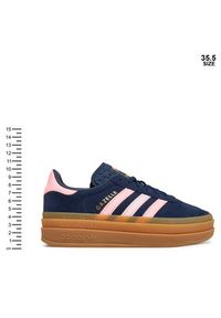 Adidas - adidas Sneakersy Gazelle Bold JR5951 Granatowy. Kolor: niebieski. Materiał: zamsz, skóra. Model: Adidas Gazelle