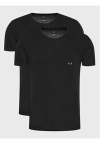 Armani Exchange Komplet 2 t-shirtów 956005 CC282 07320 Czarny Slim Fit. Kolor: czarny. Materiał: bawełna