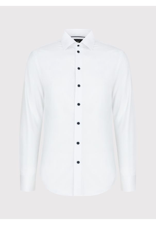PAKO LORENTE – Biała koszula męska z bawełny P24SP-1X-036-B-S - Pako Lorente. Okazja: na ślub cywilny, na wesele. Kolor: biały. Materiał: bawełna. Styl: elegancki