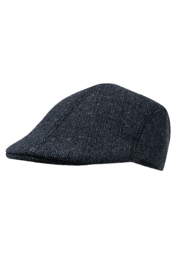 Niebieska czapka Pako Jeans na zimę, jodełka