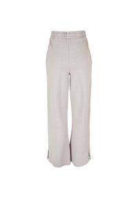 Spodnie z rozcięciem dla kobiet Urban Classics Heavy Terry Garment Dye GT. Kolor: szary. Długość: długie #1