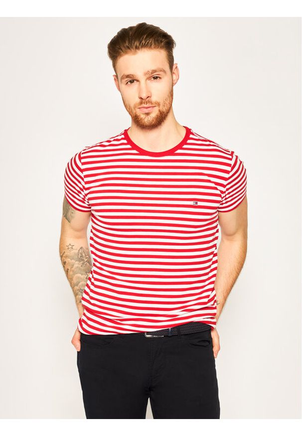 TOMMY HILFIGER - Tommy Hilfiger T-Shirt MW0MW10800 Kolorowy Slim Fit. Materiał: bawełna. Wzór: kolorowy