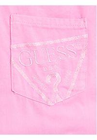 Guess Sukienka codzienna J3GK00 WFGB0 Różowy Regular Fit. Okazja: na co dzień. Kolor: różowy. Materiał: bawełna. Typ sukienki: proste. Styl: casual