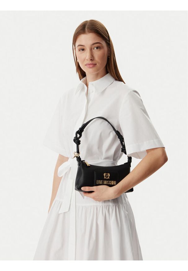 Love Moschino - LOVE MOSCHINO Torebka JC4241PP0OKC0000 Czarny. Kolor: czarny. Materiał: skórzane