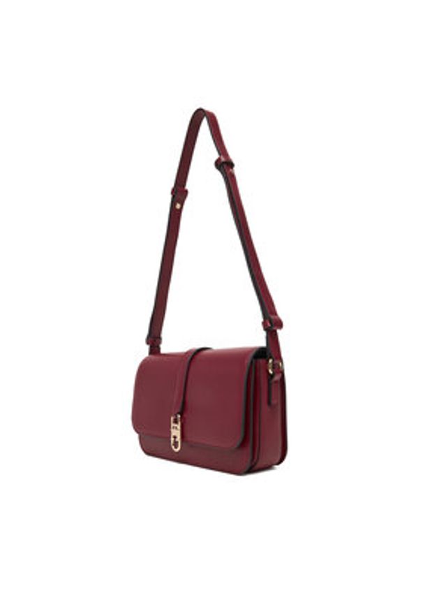 TOMMY HILFIGER - Tommy Hilfiger Torebka Th Libre Flap Crossover AW0AW17723 Bordowy. Kolor: czerwony. Materiał: skórzane