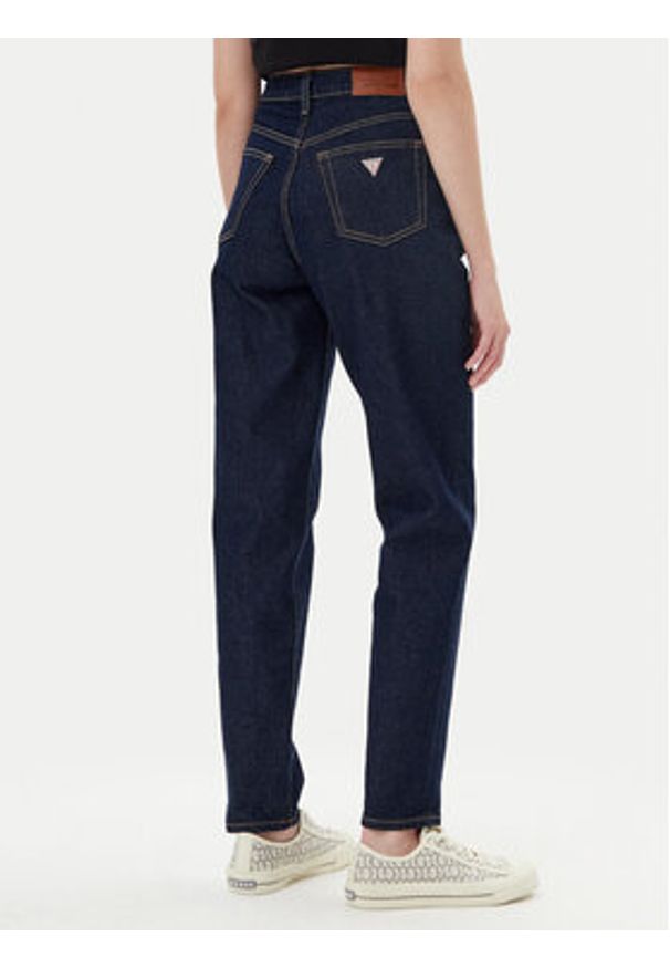 Guess Jeans Jeansy W4YA0D D5CC1 Granatowy Mom Fit. Kolor: niebieski