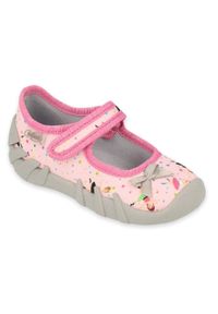 Befado obuwie dziecięce 109P248 różowe. Kolor: różowy. Materiał: tkanina, bawełna
