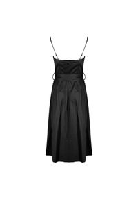 Armani Exchange Sukienka | 3GYA21 YNJHZ | Kobieta | Czarny. Kolor: czarny. Materiał: bawełna. Długość rękawa: na ramiączkach. Typ sukienki: dopasowane, rozkloszowane. Długość: midi #3