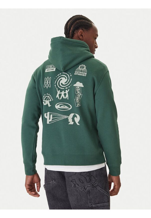 Quiksilver Bluza Salt Water Graphic EQYFT05126 Zielony Comfort Fit. Kolor: zielony. Materiał: bawełna