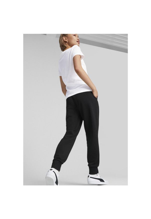 Puma - Damskie spodnie dresowe Essentials PUMA Black. Kolor: biały, wielokolorowy, czarny. Materiał: dresówka