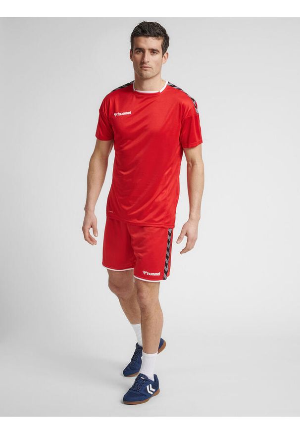 Koszulka sportowa Poliestrowa T-shirt Hummel Authentic Poly Jersey. Kolor: czerwony, różowy, wielokolorowy. Materiał: jersey, poliester. Sport: fitness