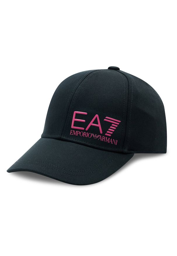 Czapka z daszkiem EA7 Emporio Armani 247088 CC010 28521 Black/Pink Yarrow. Kolor: czarny. Materiał: bawełna, materiał