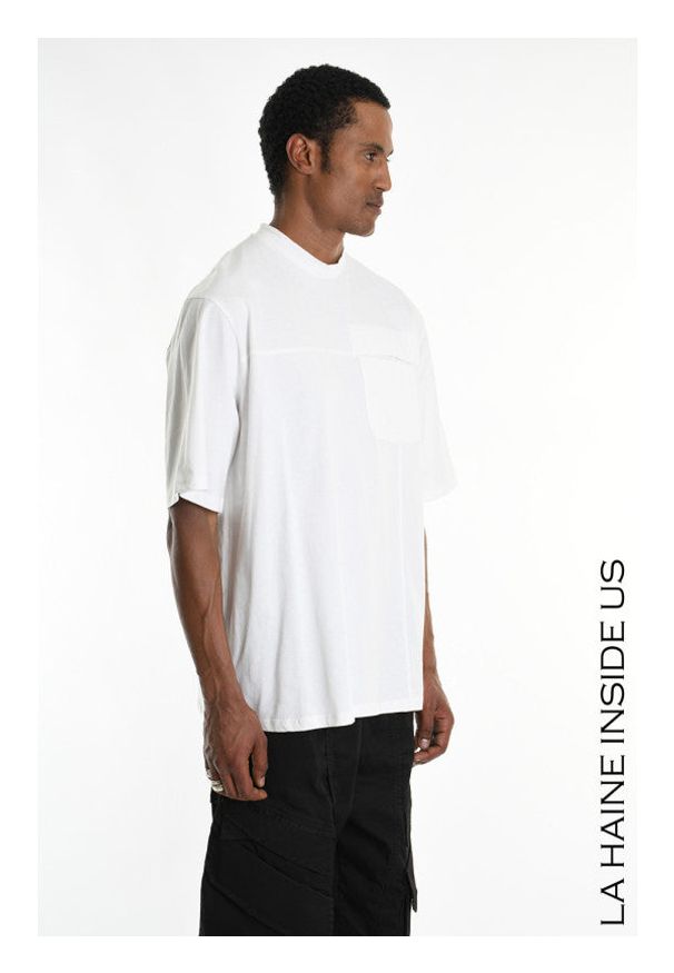 La Haine Inside Us T-shirt | 3Z M1215 | Mężczyzna | Biały. Okazja: na co dzień. Kolor: biały. Materiał: bawełna. Styl: elegancki, casual