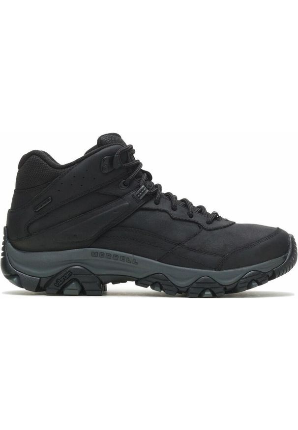 Buty trekkingowe męskie, Merrell Moab Adventure 3 Mid. Zapięcie: sznurówki. Kolor: czarny. Materiał: materiał, syntetyk, skóra. Szerokość cholewki: normalna