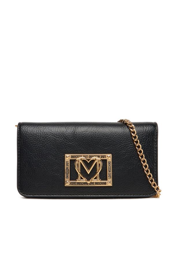Love Moschino - LOVE MOSCHINO Torebka JC5602PP1NLI0000 Czarny. Kolor: czarny. Materiał: skórzane