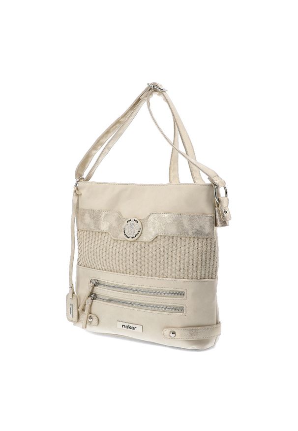 Beżowa Szykowna Torebka Damska Rieker. Kolor: beżowy. Styl: elegancki. Rodzaj torebki: na ramię