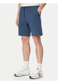 TOMMY HILFIGER - Tommy Hilfiger Szorty sportowe MW0MW37240 Niebieski Regular Fit. Kolor: niebieski. Materiał: bawełna. Styl: sportowy #1