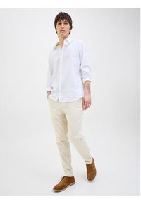 Jack & Jones Chinosy Stace 12248604 Écru Tapered Fit. Kolor: kremowy. Materiał: bawełna #8