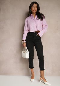 Renee - Czarne Jeansy Slim Regular Waist Ravionne. Kolor: czarny. Styl: klasyczny