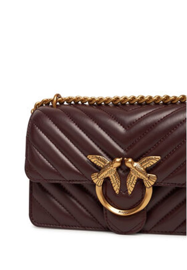 Pinko - PINKO Torebka Love One Mini Dc PE 25 PCPL 100074 A0F1 Fioletowy. Kolor: fioletowy. Materiał: skórzane
