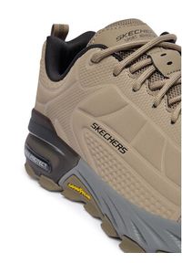 skechers - Skechers Trekkingi Max Protect 237672 TPBK Brązowy. Kolor: brązowy. Materiał: skóra. Sport: turystyka piesza #4