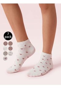 Sinsay - Zestaw skarpetek z motywem serc 7 pack - wielobarwny #1