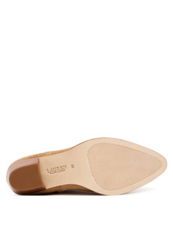Lauren Ralph Lauren - LAUREN RALPH LAUREN Botki 802974389001 Brązowy. Kolor: brązowy. Materiał: zamsz, skóra