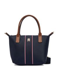 TOMMY HILFIGER - Tommy Hilfiger Torebka Popette Mini Tote Corp AW0AW17707 Granatowy. Kolor: niebieski #5