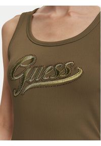 Guess Top W6YP30 K4380 Zielony ciemny Slim Fit. Kolor: zielony. Materiał: syntetyk #3