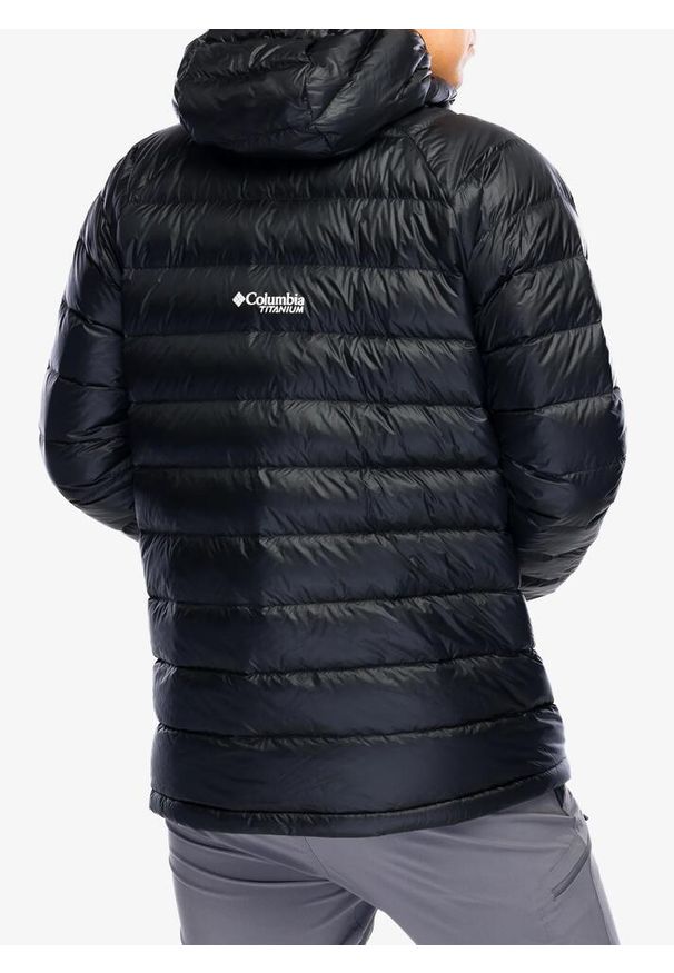 columbia - Kurtka puchowa męska Columbia Arctic Crest Down Hooded Jacket. Kolor: czarny. Materiał: puch. Sport: turystyka piesza