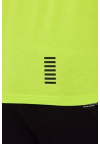 EA7 Emporio Armani - EA7 Neonowy męski t-shirt bawełniany, Rozmiar M. Kolor: zielony. Materiał: bawełna