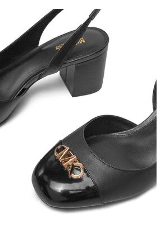 Michael Kors Czółenka Perla Flex Toe Cap Pump 40R5PLMP1L Czarny. Kolor: czarny. Materiał: skóra