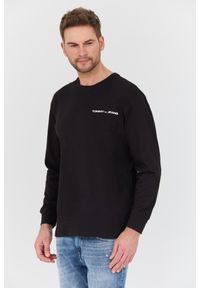 Tommy Jeans - TOMMY JEANS Czarny męski longsleeve, Rozmiar M. Kolor: czarny. Długość rękawa: długi rękaw #4