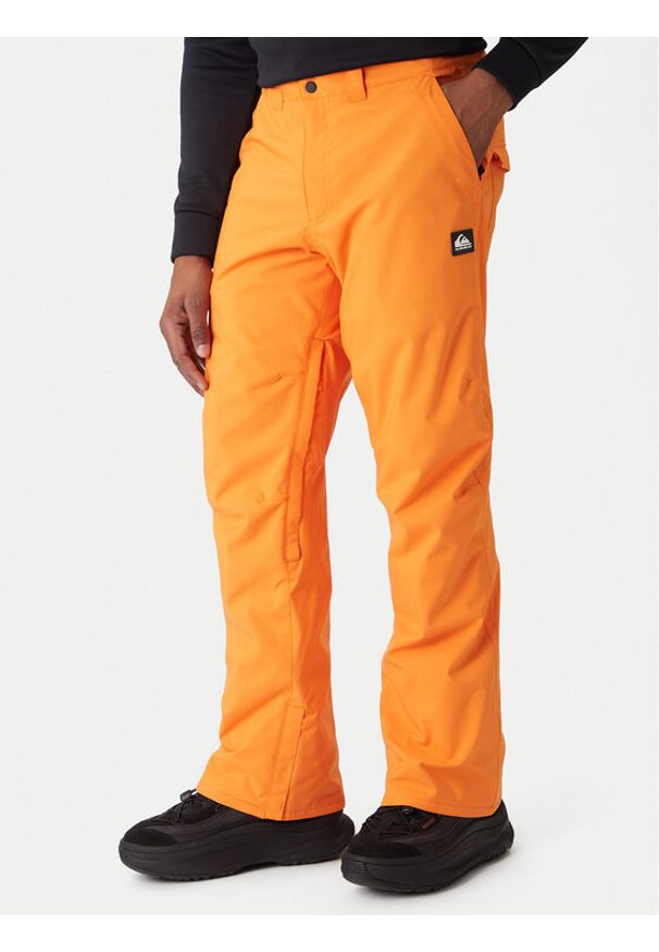 Quiksilver Spodnie snowboardowe Estate EQYTP03237 Pomarańczowy Slim Fit. Kolor: pomarańczowy. Materiał: syntetyk. Sport: snowboard