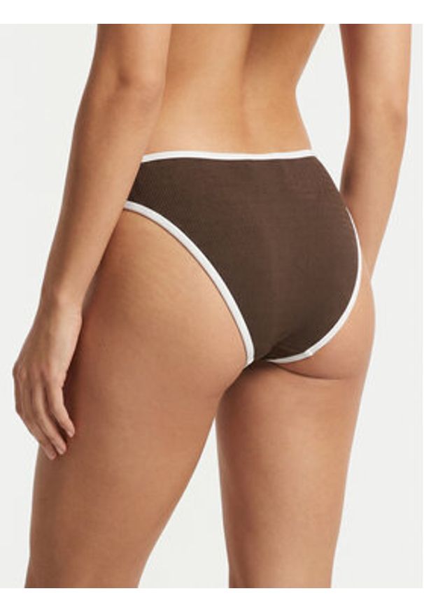 Seafolly Dół od bikini Beach Bound 40316-072 Brązowy. Kolor: brązowy. Materiał: syntetyk