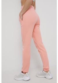 Guess Spodnie bawełniane damskie kolor różowy z nadrukiem. Kolor: różowy. Materiał: bawełna. Wzór: nadruk #3