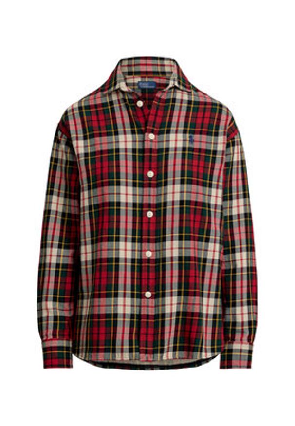 Polo Ralph Lauren Koszula 211978159003 Czerwony Relaxed Fit. Typ kołnierza: polo. Kolor: czerwony. Materiał: bawełna