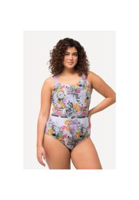 ULLA POPKEN - Damski Kostium kąpielowy zegarki miękkie miseczki dzielone ramiączko. Kolekcja: plus size. Kolor: żółty. Materiał: elastan, poliamid, materiał