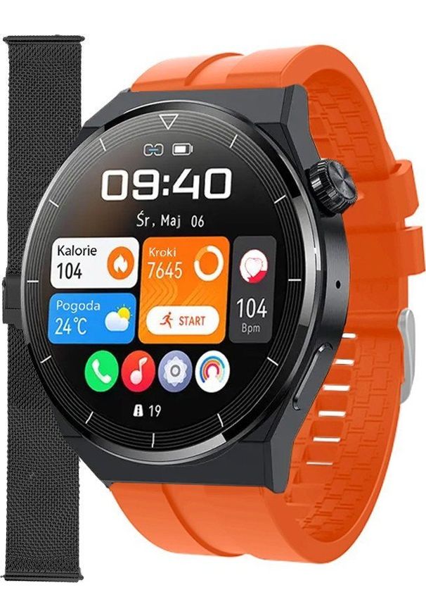 Smartwatch Enter SAT.14.538.144-SET Pomarańczowy. Rodzaj zegarka: smartwatch. Kolor: pomarańczowy