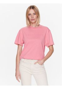 Trussardi Jeans - Trussardi T-Shirt 56T00565 Różowy Regular Fit. Kolor: różowy. Materiał: bawełna