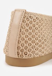 Born2be - Ciemnobeżowe Szydełkowe Balerinki VICES z Plecionki Wolfs. Okazja: na co dzień. Kolor: beżowy. Materiał: jeans, materiał. Szerokość cholewki: normalna. Styl: casual, elegancki #2