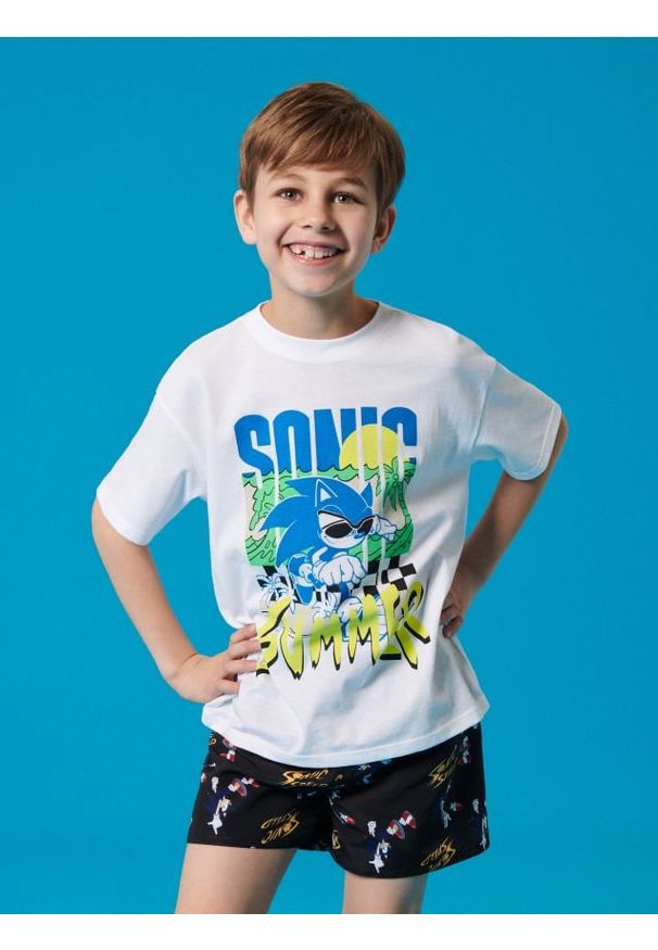 Sinsay - Szorty kąpielowe Sonic The Hedgehog - czarny. Kolor: czarny