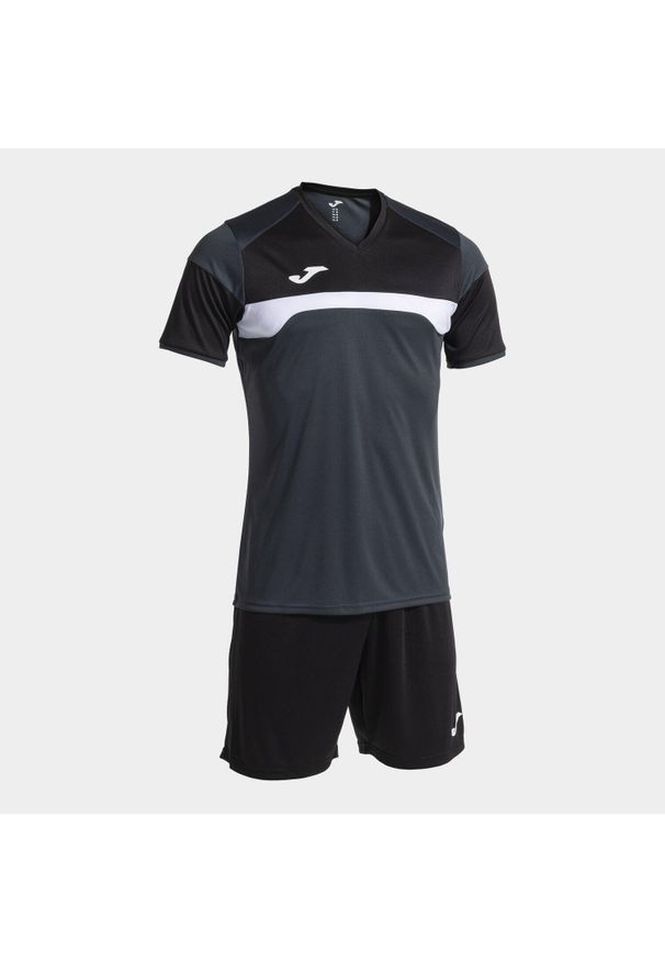 Zestaw koszulka i spodenki Joma Danubio III. Kolor: szary, czarny, wielokolorowy, brązowy. Sport: piłka nożna, fitness