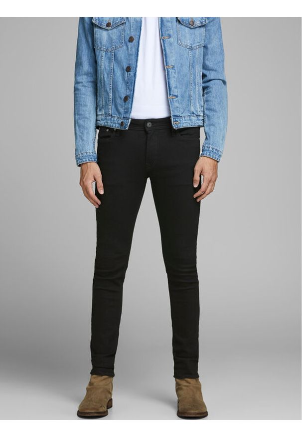 Jack & Jones Jeansy Liam 12109952 Czarny Skinny Fit. Kolor: czarny