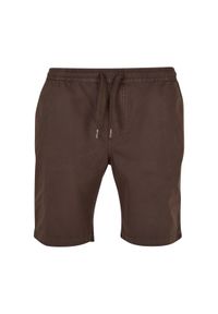 Szorty z elastycznego twillu Urban Classics. Kolor: brązowy. Sezon: lato #1