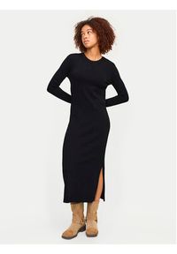 JJXX Sukienka dzianinowa Marilyn 12261027 Czarny Slim Fit. Kolor: czarny. Materiał: wiskoza