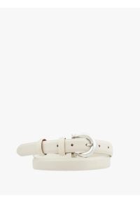 Ryłko - Kremowy pasek damski. Kolor: beżowy. Materiał: skóra #1